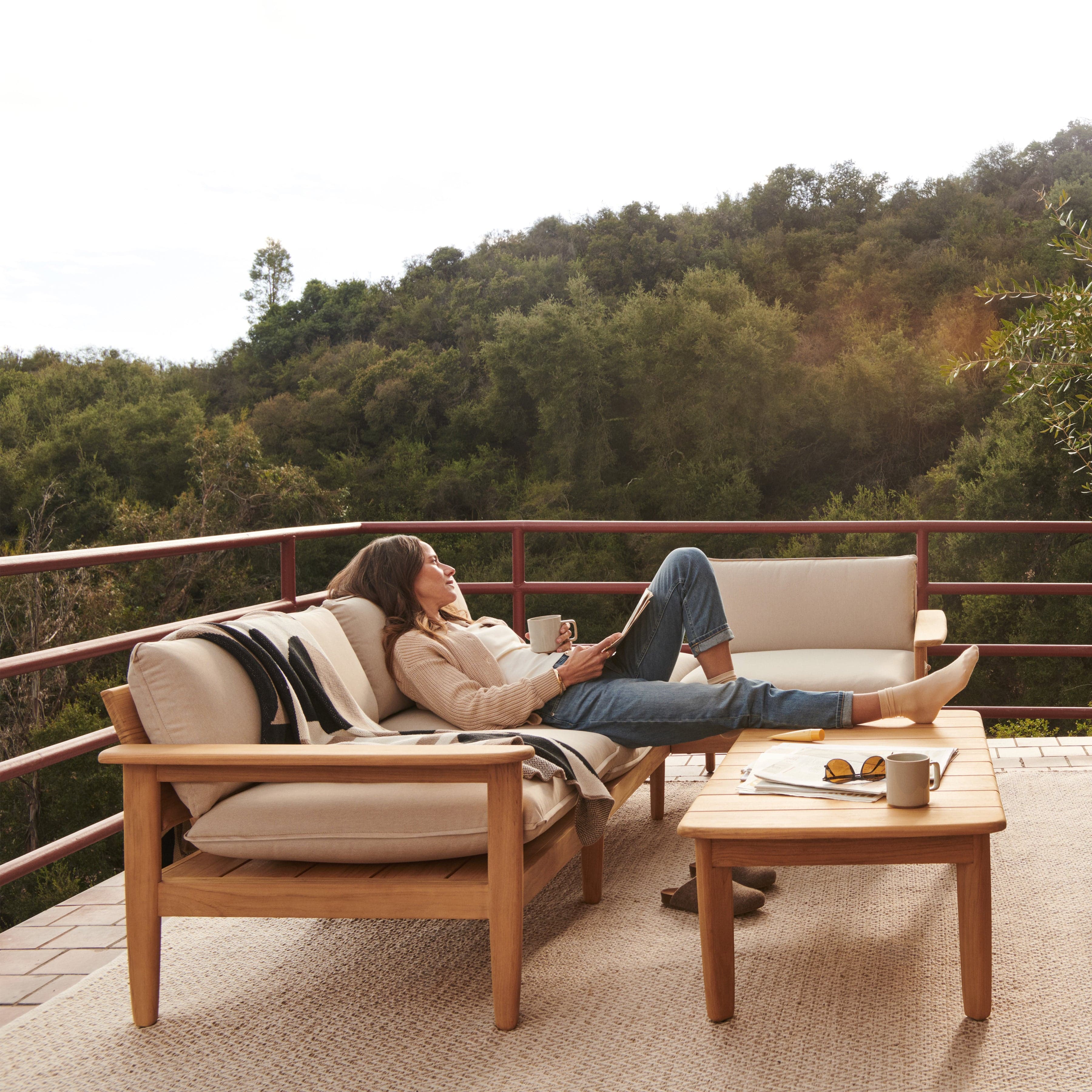 Dunes Teak 5-Piece Sectional